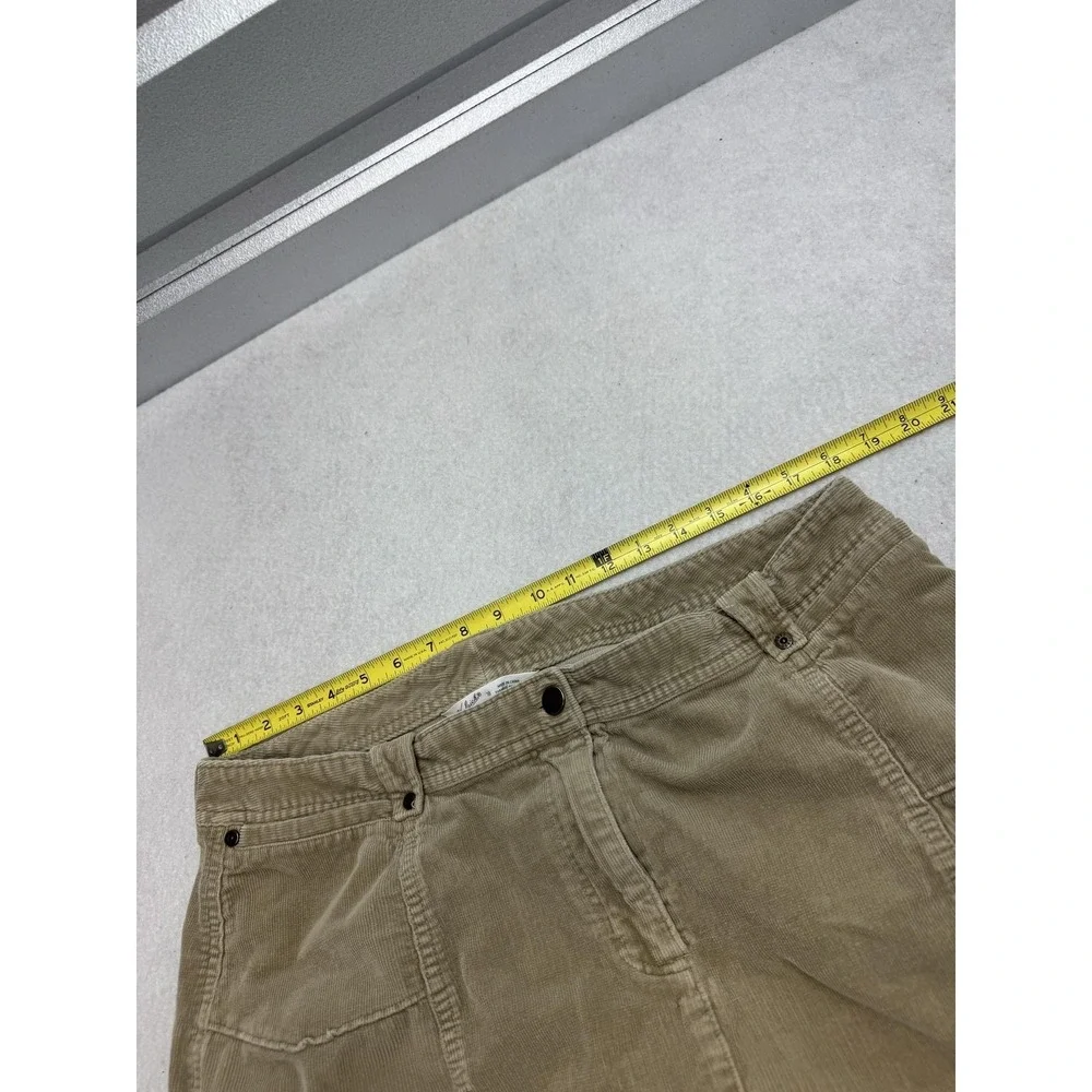 Woolrich Skirt Womens 18 Beige Corduroy A Line Knee Length Stretch Pockets